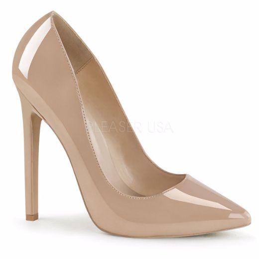 Product image of Pleaser Sexy-20 Nude Patent, 5 inch (12.7 cm) Heel Court Pump Shoes