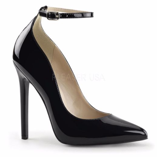 Product image of Pleaser Sexy-23 Black Patent, 5 inch (12.7 cm) Heel Court Pump Shoes