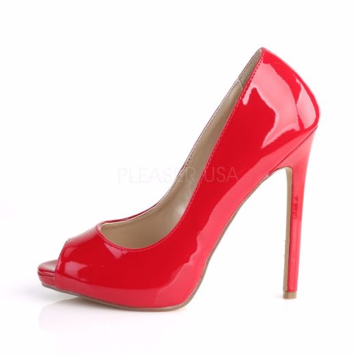 Product image of Pleaser Sexy-42 Red Patent, 5 inch (12.7 cm) Heel Court Pump Shoes