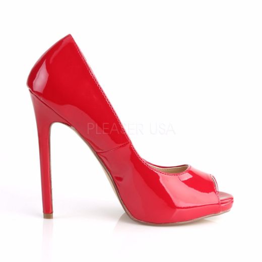 Product image of Pleaser Sexy-42 Red Patent, 5 inch (12.7 cm) Heel Court Pump Shoes