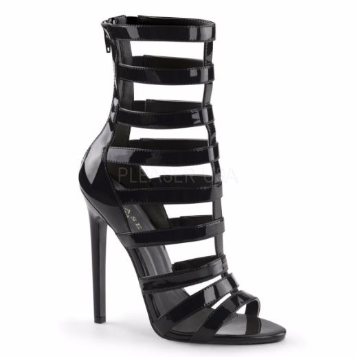 Product image of Pleaser Sexy-52 Black Patent, 5 inch (12.7 cm) Heel Sandal Shoes