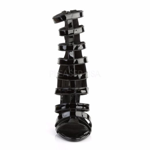 Product image of Pleaser Sexy-52 Black Patent, 5 inch (12.7 cm) Heel Sandal Shoes