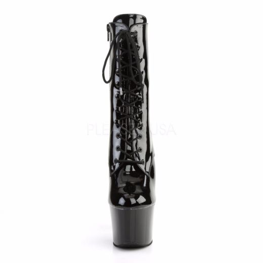 Product image of Pleaser Sky-1020 Black Patent/Black, 7 inch (17.8 cm) Heel, 2 3/4 inch (7 cm) Platform Ankle Boot