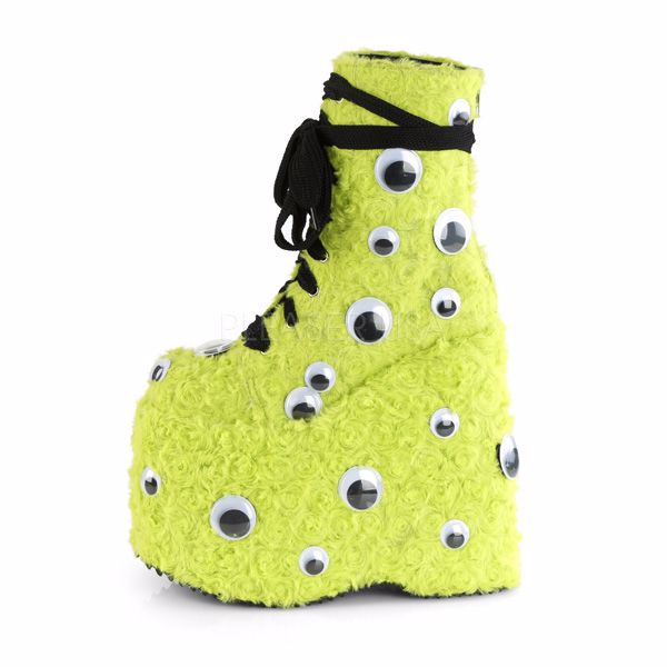 lime green platform boots