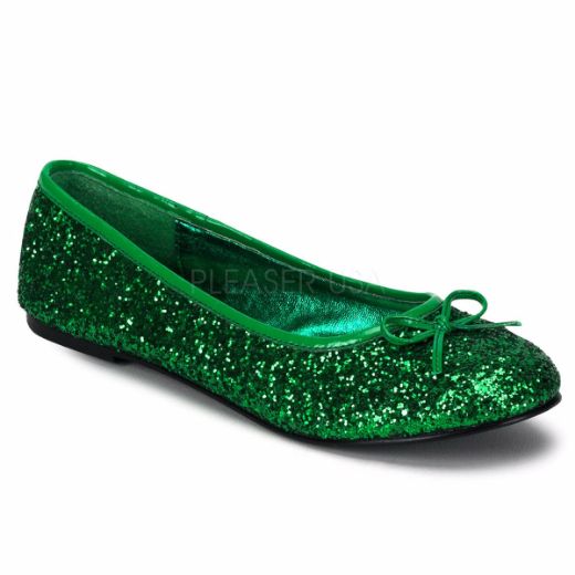 Product image of Funtasma Star-16G Green Glitter, Flat Shoes
