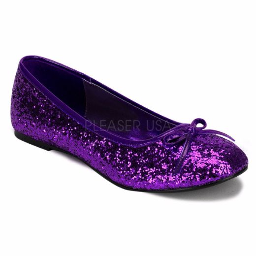 purple flat shoes