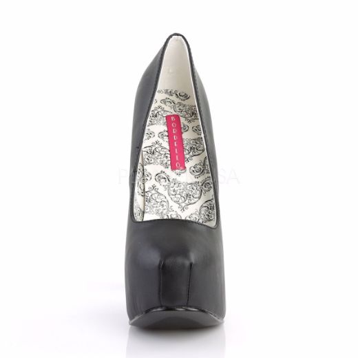 Product image of Bordello Teeze-06 Black Pu, 5 3/4 inch (14.6 cm) Heel, 1 3/4 inch (4.4 cm) Platform Court Pump Shoes
