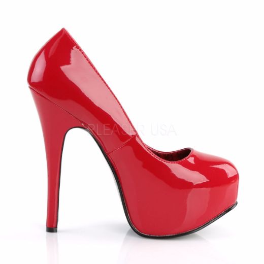 Product image of Bordello Teeze-06 Red Patent, 5 3/4 inch (14.6 cm) Heel, 1 3/4 inch (4.4 cm) Platform Court Pump Shoes