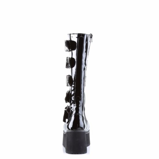 Product image of Demonia Trashville-518 Black Patent, 3 1/4 inch Platform Knee High Boot