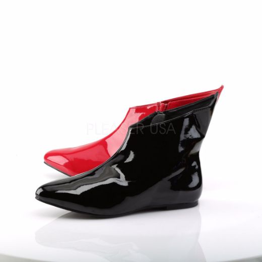Product image of Funtasma Vail-152Hq Black-Red Patent, Flat Ankle Boot