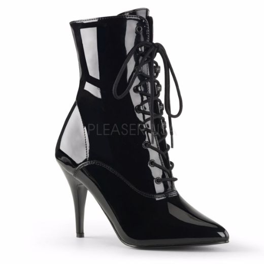 Product image of Pleaser Vanity-1020 Black Patent, 4 inch (10.2 cm) Heel Ankle Boot