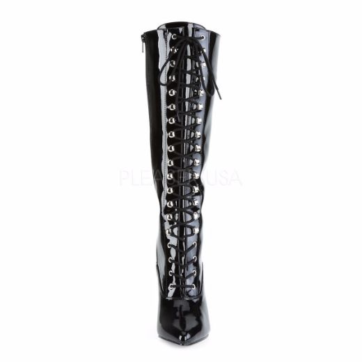Product image of Pleaser Vanity-2020 Black Patent, 4 inch (10.2 cm) Heel Knee High Boot