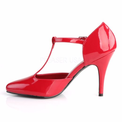 Product image of Pleaser Vanity-415 Red Patent, 4 inch (10.2 cm) Heel Court Pump Shoes