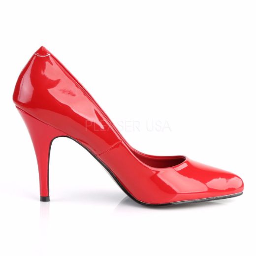 Product image of Pleaser Vanity-420 Red Patent, 4 inch (10.2 cm) Heel Court Pump Shoes