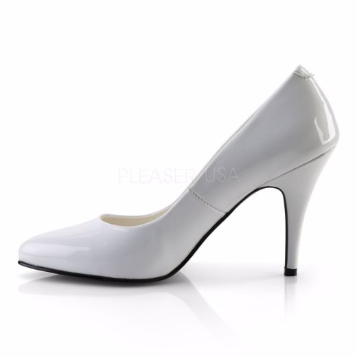 Product image of Pleaser Vanity-420 White Patent, 4 inch (10.2 cm) Heel Court Pump Shoes