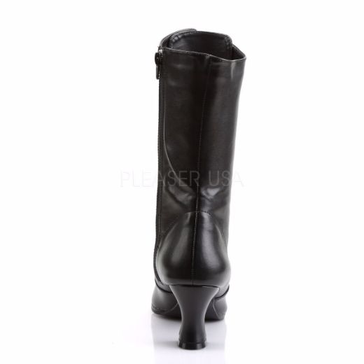 Product image of Funtasma Victorian-120 Black Pu, 2 3/4 inch (7 cm) Heel Ankle Boot