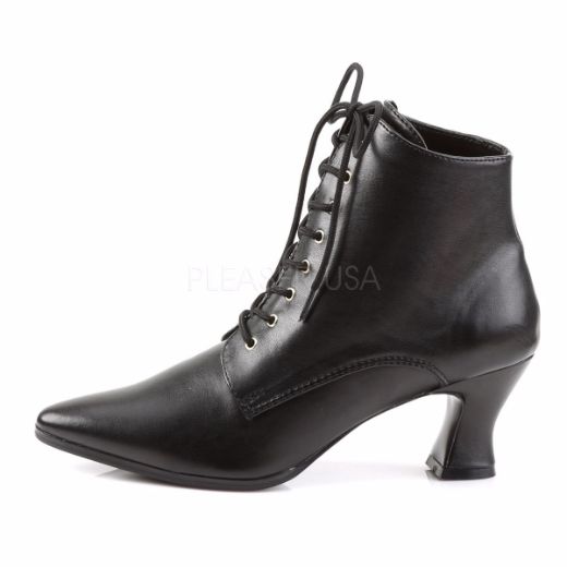 Product image of Funtasma Victorian-35 Black Pu, 2 3/4 inch (7 cm) Heel Ankle Boot