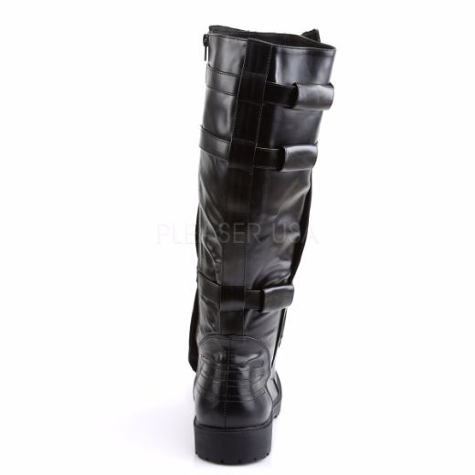 Product image of Funtasma Walker-130 Black Pu, 1 1/4 inch (3.2 cm) Heel Ankle Boot