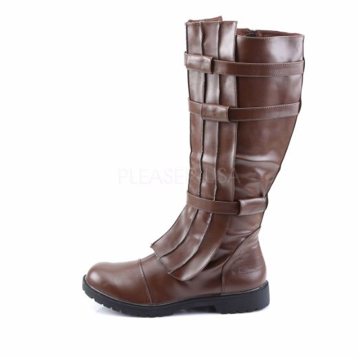 Product image of Funtasma Walker-130 Brown Pu, 1 1/4 inch (3.2 cm) Heel Knee High Boot