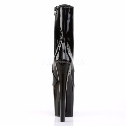Product image of Pleaser Xtreme-1020 Black Patent/Black, 8 inch (20.3 cm) Heel, 4 inch (10.2 cm) Platform Ankle Boot