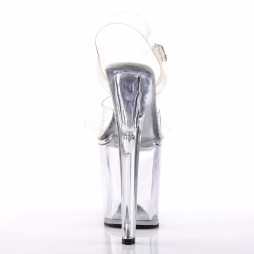 Product image of Pleaser Xtreme-808 Clear/Clear, 8 inch (20.3 cm) Heel, 4 inch (10.2 cm) Platform Sandal Shoes