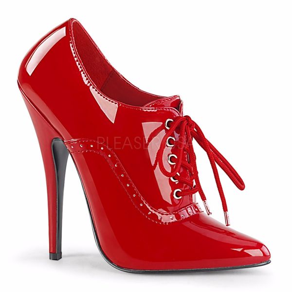 red oxford pumps