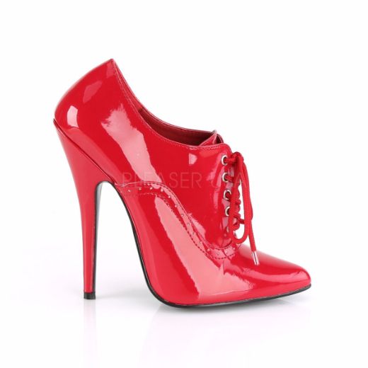 Product image of Devious DOMINA-460 Red Patent 6 inch (15.2 cm) Heel Oxford Lace-Up Pump Court Pump Shoes
