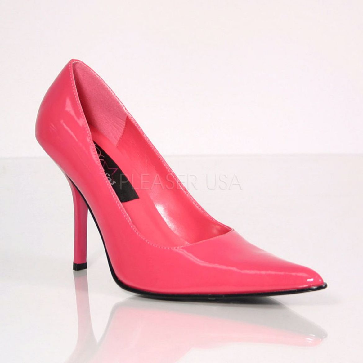 Product image of Pleaser FOXY-01 Fuchsia Patent 3 3/4 inch Stiletto Heel Shoes