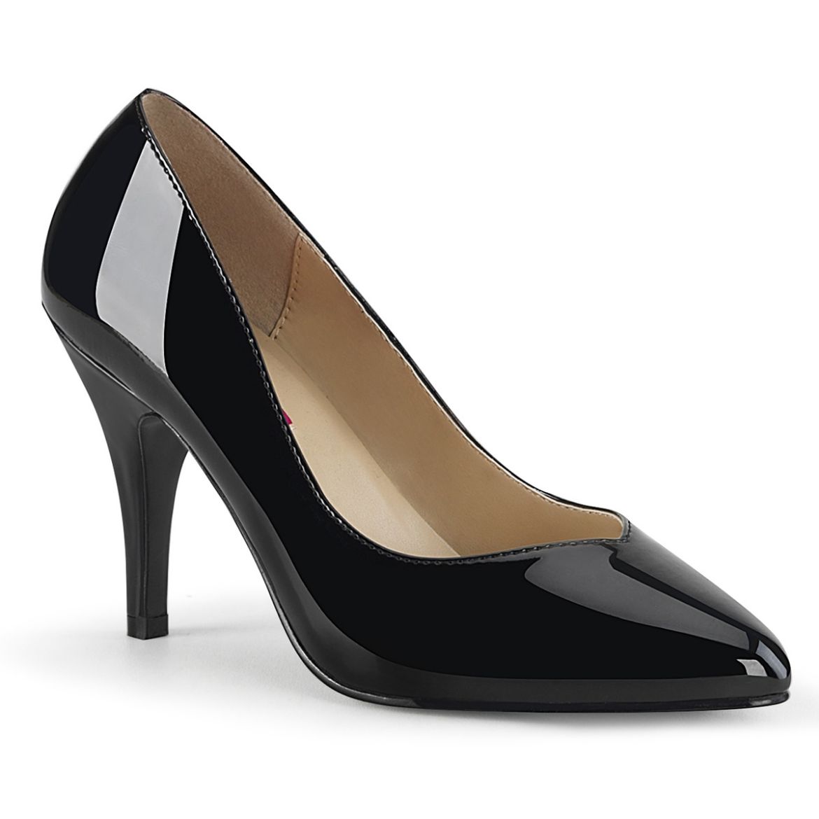 Product image of Pleaser Pink Label DREAM-420W Black Patent 4 inch (10.1 cm) Heel Pump Court Pump Shoes