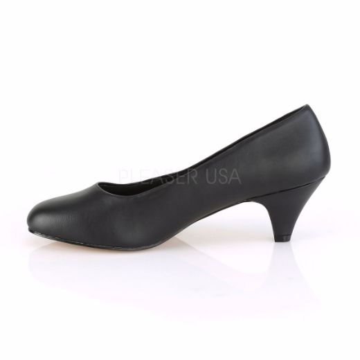 Product image of Pleaser Pink Label FEFE-01 Black Faux Leather 2 1/4 inch (5.8 cm) Heel Classic Pump Court Pump Shoes