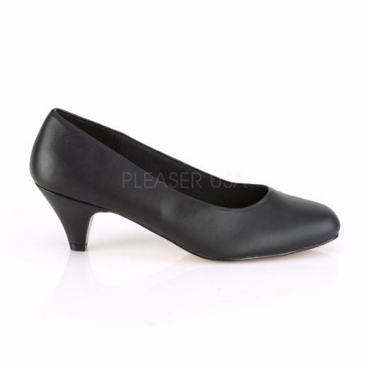 Product image of Pleaser Pink Label FEFE-01 Black Faux Leather 2 1/4 inch (5.8 cm) Heel Classic Pump Court Pump Shoes