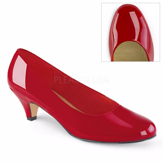 Product image of Pleaser Pink Label FEFE-01 Red Patent 2 1/4 inch (5.8 cm) Heel Classic Pump Court Pump Shoes