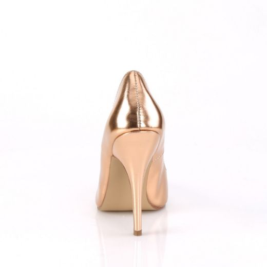 Product image of Pleaser SEDUCE-420V Rose Gold Metallic Polyurethane (Pu) 5 inch (12.7 cm) Heel Pointed Toe Pump Court Pump Shoes