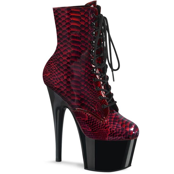 red and animal print shoes