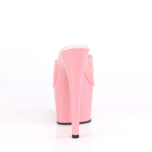 Product image of Pleaser ADORE-701N Baby Pink (Jelly-Like) Polyurethane (Pu)/Baby Pink 7 inch (17.8 cm) Heel 2 3/4 inch (7 cm) Platform Slide Slide Mule Shoes