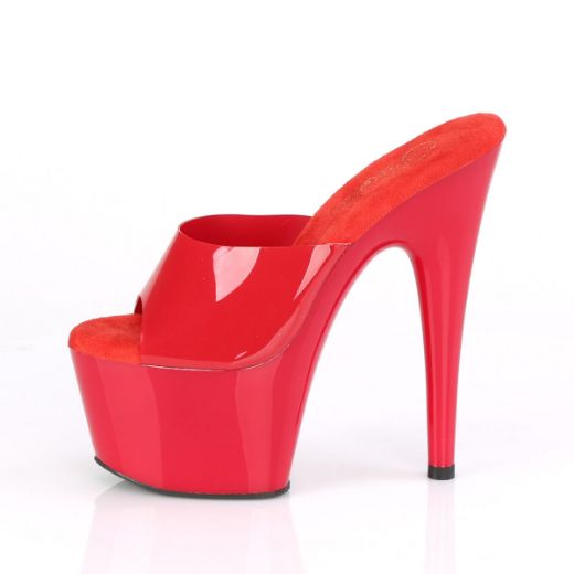 Product image of Pleaser ADORE-701N Red (Jelly-Like) Polyurethane (Pu)/Red 7 inch (17.8 cm) Heel 2 3/4 inch (7 cm) Platform Slide Slide Mule Shoes