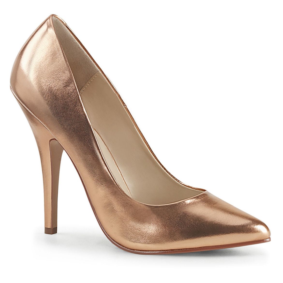 Product image of Pleaser SEDUCE-420 Rose Gold Metallic Polyurethane (Pu) 5 inch (12.7 cm) Heel Classic Pump Court Pump Shoes