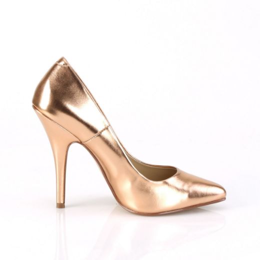 Product image of Pleaser SEDUCE-420 Rose Gold Metallic Polyurethane (Pu) 5 inch (12.7 cm) Heel Classic Pump Court Pump Shoes