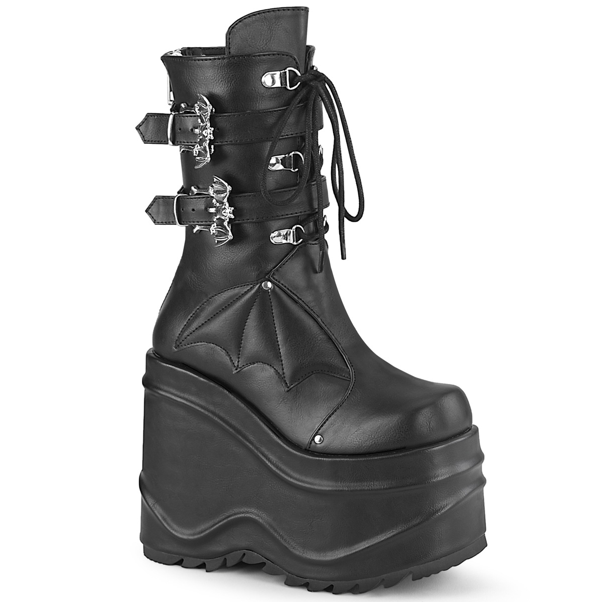 Sky High Shoes Premium Alternative Footwear Retailer Uk Demoniacult Wave 150 Mid Calf Boots