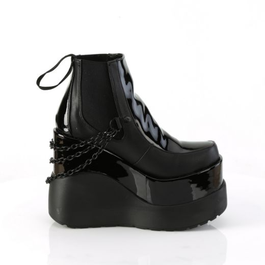 Product image of Demonia VOID-50 Blk Pat 5 Inch Wedge Tiered Platform Ankle Boot