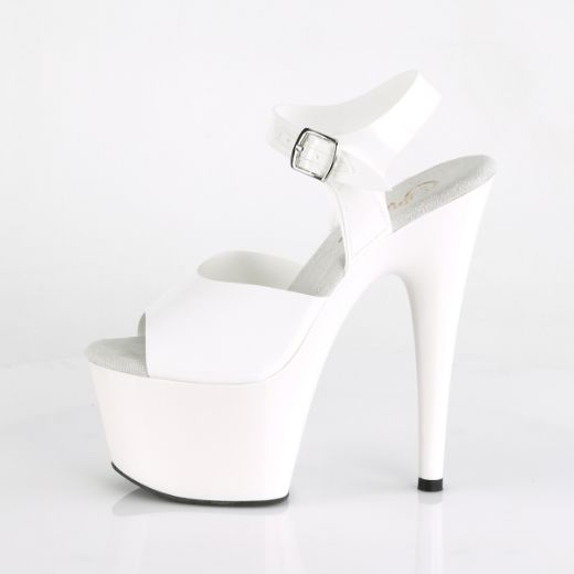 Product image of Pleaser Adore-708N White (Jelly-Like) Tpu/White, 7 inch (17.8 cm) Heel, 2 3/4 inch (7 cm) Platform Sandal Shoes