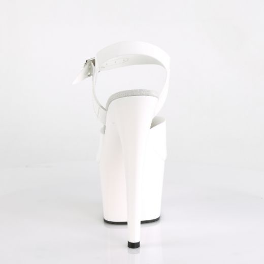 Product image of Pleaser Adore-708N White (Jelly-Like) Tpu/White, 7 inch (17.8 cm) Heel, 2 3/4 inch (7 cm) Platform Sandal Shoes