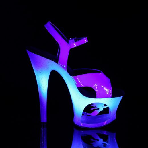 Product image of Pleaser Moon-711Mer Blue Shifting Tpu/Blue Ombre, 7 inch (17.8 cm) Heel, 2 3/4 inch (7 cm) Platform Sandal Shoes