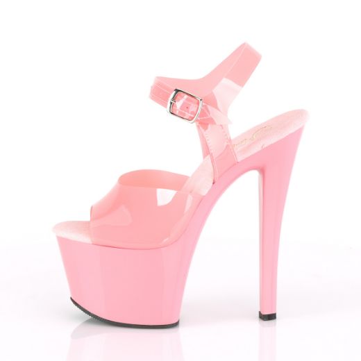 Product image of Pleaser Sky-308N Baby Pink (Jelly-Like) Tpu/Baby Pink, 7 inch (17.8 cm) Heel, 2 3/4 inch (7 cm) Platform Sandal Shoes