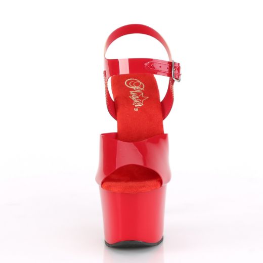 Product image of Pleaser Sky-308N Red (Jelly-Like) Tpu/Red, 7 inch (17.8 cm) Heel, 2 3/4 inch (7 cm) Platform Sandal Shoes