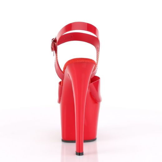 Product image of Pleaser Sky-308N Red (Jelly-Like) Tpu/Red, 7 inch (17.8 cm) Heel, 2 3/4 inch (7 cm) Platform Sandal Shoes