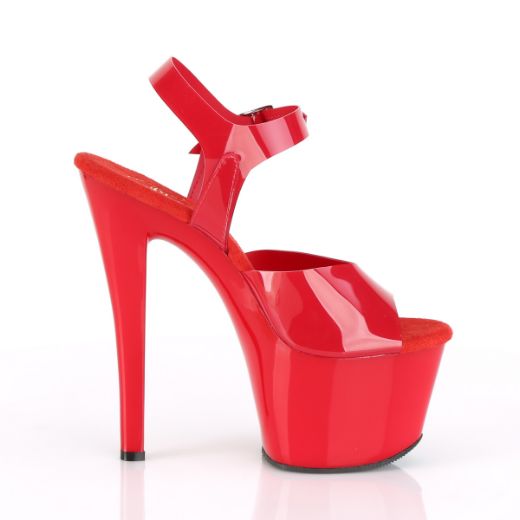 Product image of Pleaser Sky-308N Red (Jelly-Like) Tpu/Red, 7 inch (17.8 cm) Heel, 2 3/4 inch (7 cm) Platform Sandal Shoes