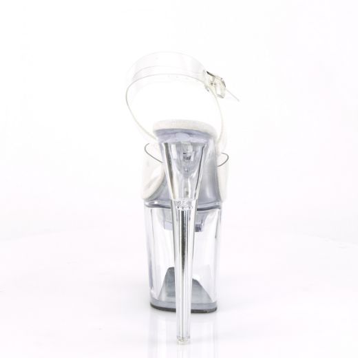 Product image of Pleaser Flashdance-808 Clear/Clear, 8 inch (20.3 cm) Heel, 4 inch (10.2 cm) Platform Sandal Shoes