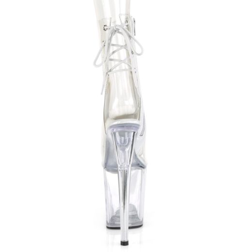 Product image of Pleaser Flamingo-1018C Clear/Clear, 8 inch (20.3 cm) Heel, 4 inch (10.2 cm) Platform Ankle Boot