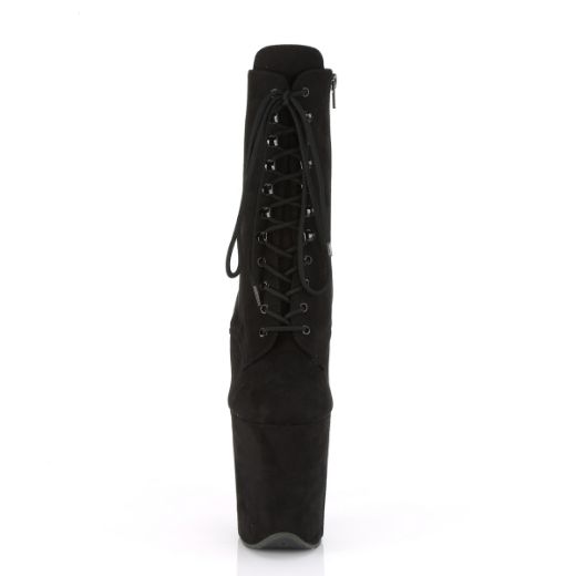 Product image of Pleaser Flamingo-1020Fs Black Faux Suede/Black Faux Suede, 8 inch (20.3 cm) Heel, 4 inch (10.2 cm) Platform Ankle Boot